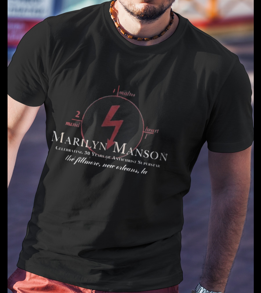 Marilyn Manson October 15th 2026 Celebrating 30 Years Antichrist Superstar The Fillmore New Orleans LA T-Shirt