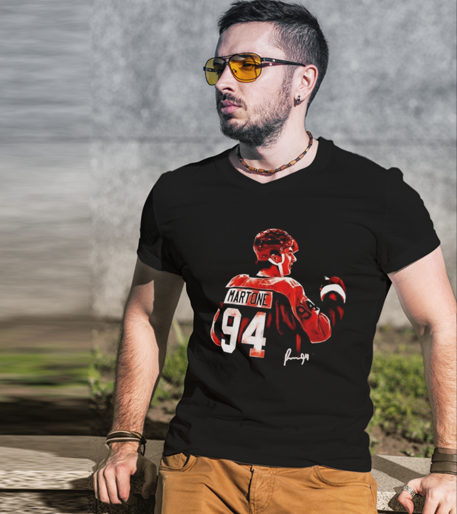 Martone 94 Hockey Player Jersey Design Rugged T-Shirt