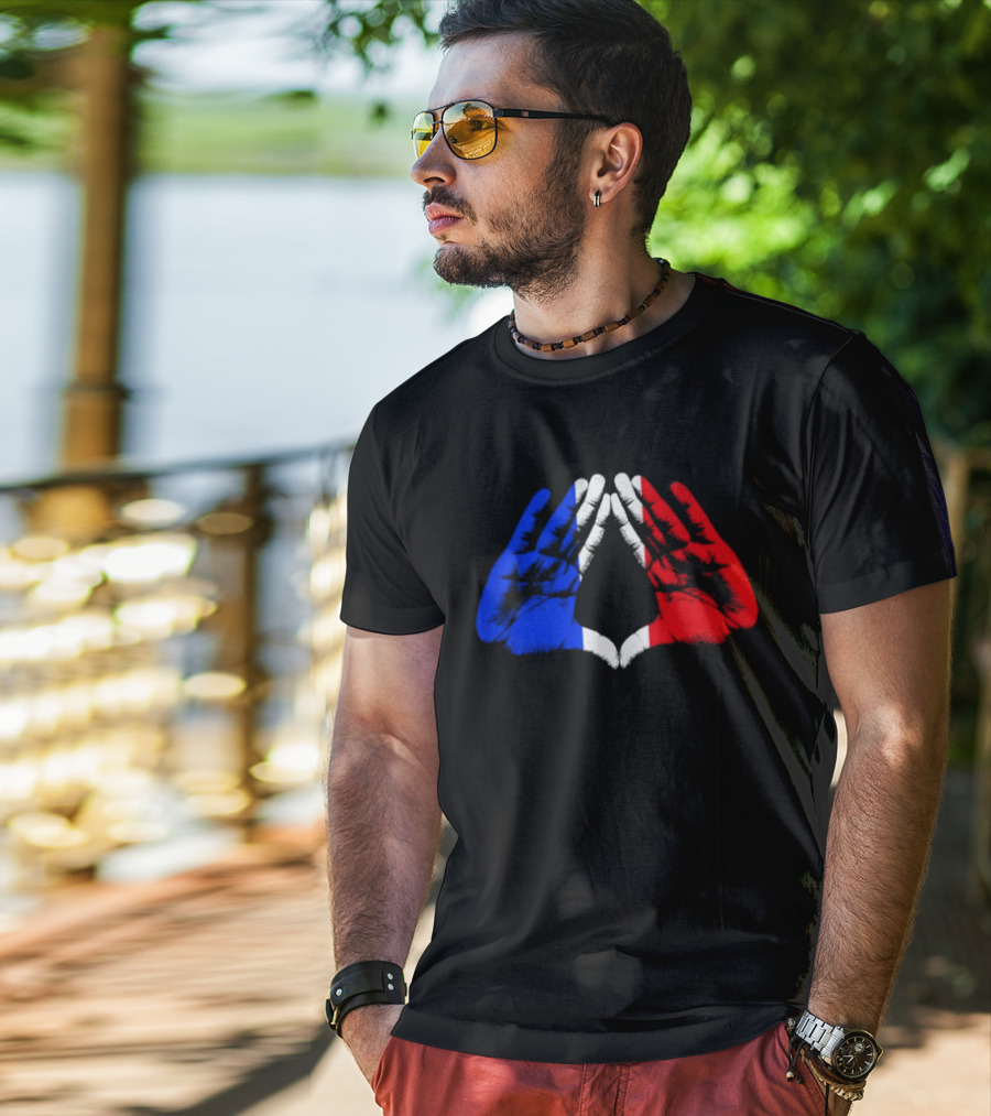 Reasonable Doubt 30th Anniversary Paris Tour French Flag Hands Icon J Z30 T-Shirt