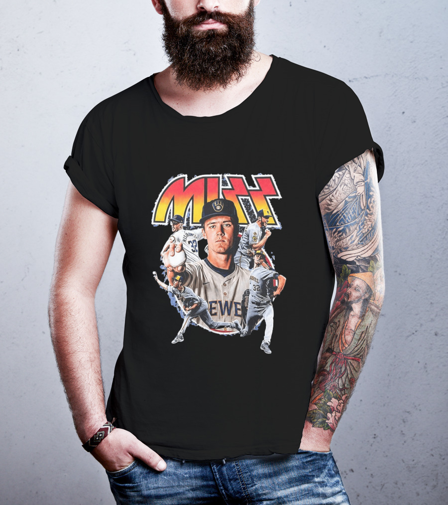 MIZZ Milwaukee Brewers Christian Yelich MLB Rock N' Roll T-Shirt