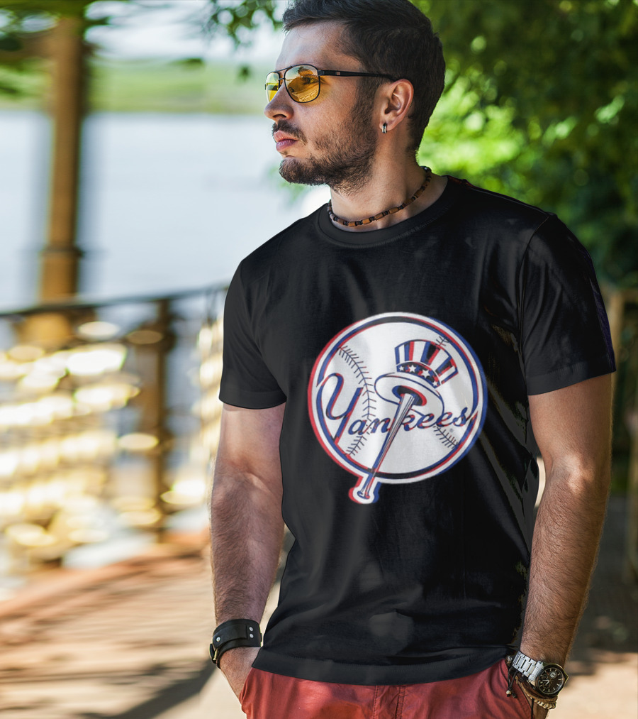 New York Yankees MLB 2026 Glitch Yankees Baseball T-Shirt