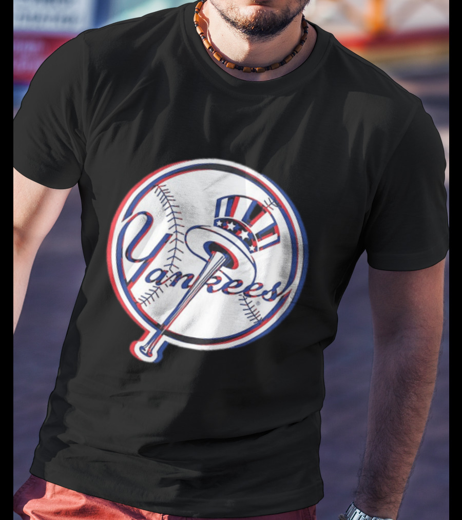 New York Yankees MLB 2026 Glitch Yankees Baseball T-Shirt