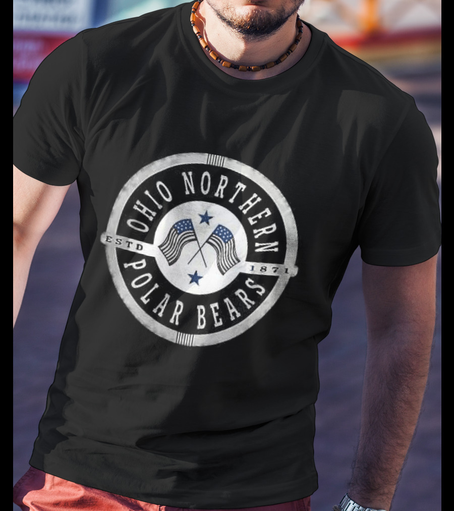 Ohio Northern Polar Bears Estd 1871 USA Stars And Flags T-Shirt