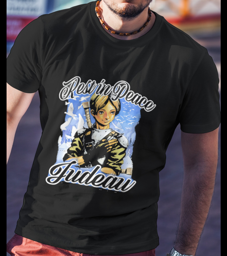 Rest In Peace Judeau Berserk Remembrance With Sword And Birds T-Shirt