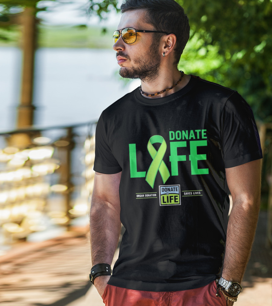 Donate Life Ribbon Organ Donation Saves Lives T-Shirt