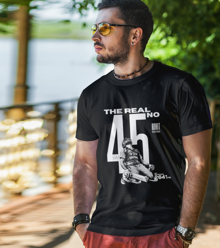 Rohit Sharma The Real No 45 Ro Hitman 264 Runs T-Shirt