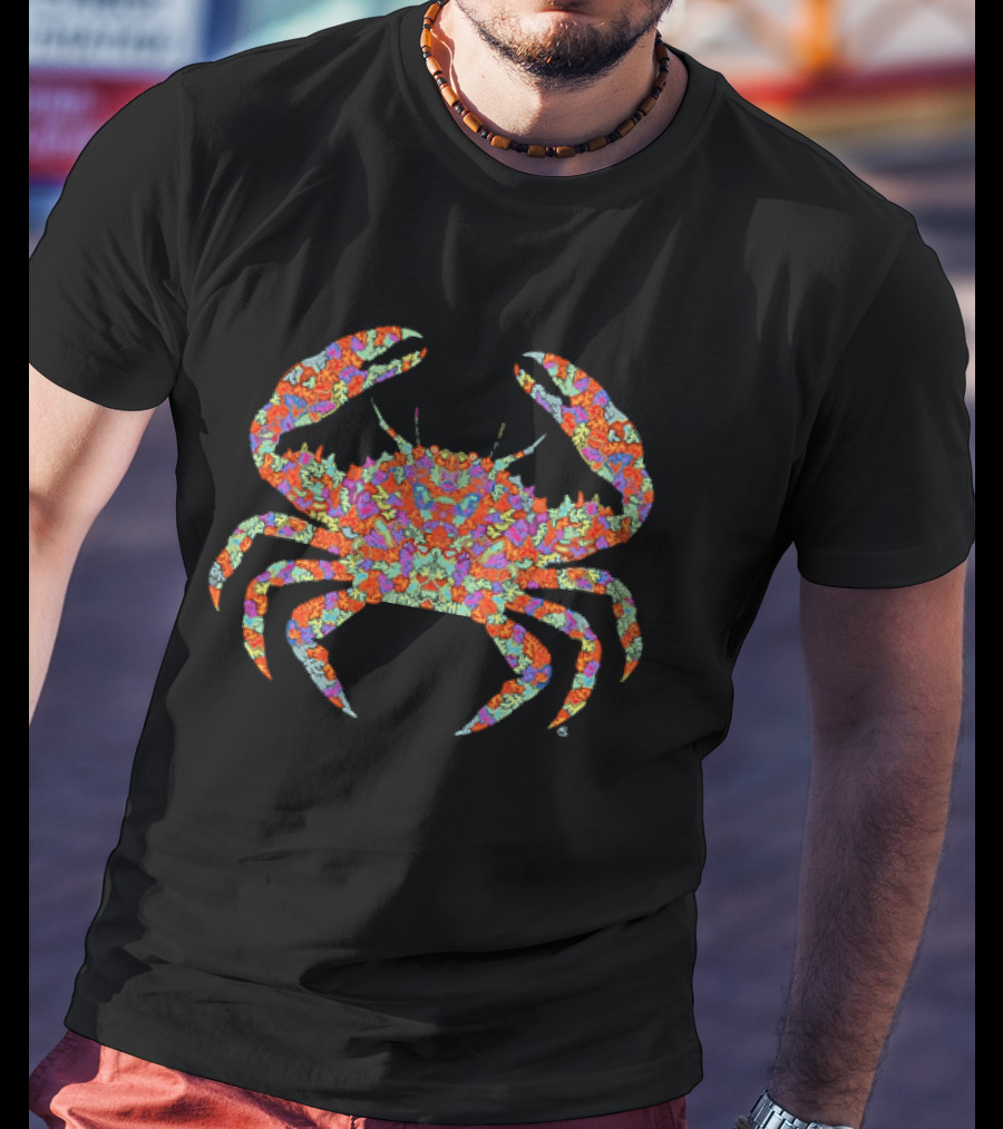 S Vibrant Mosaic Crab T-Shirt