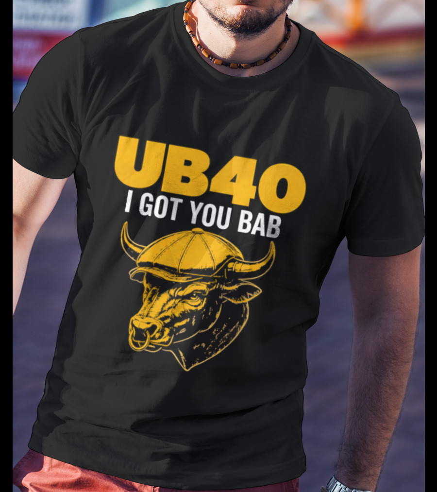 UB40 I Got You Bab With Bull Graphic In Yellow And White T-Shirt