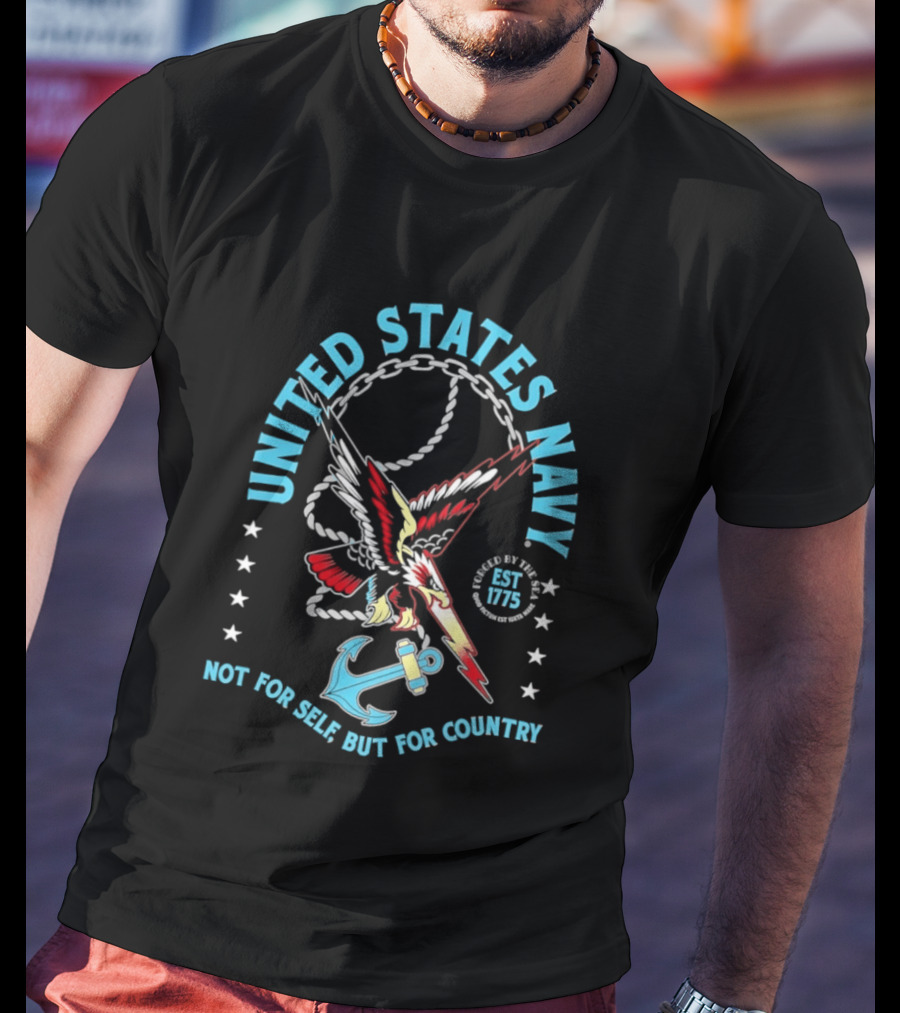 United States Navy Eagle Anchor Established 1775 Not For Self But For Country T-Shirt