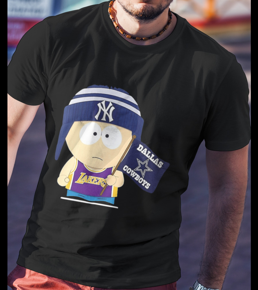Stan Marsh Lakers Dallas Cowboys Flag Yankees Hat T-Shirt
