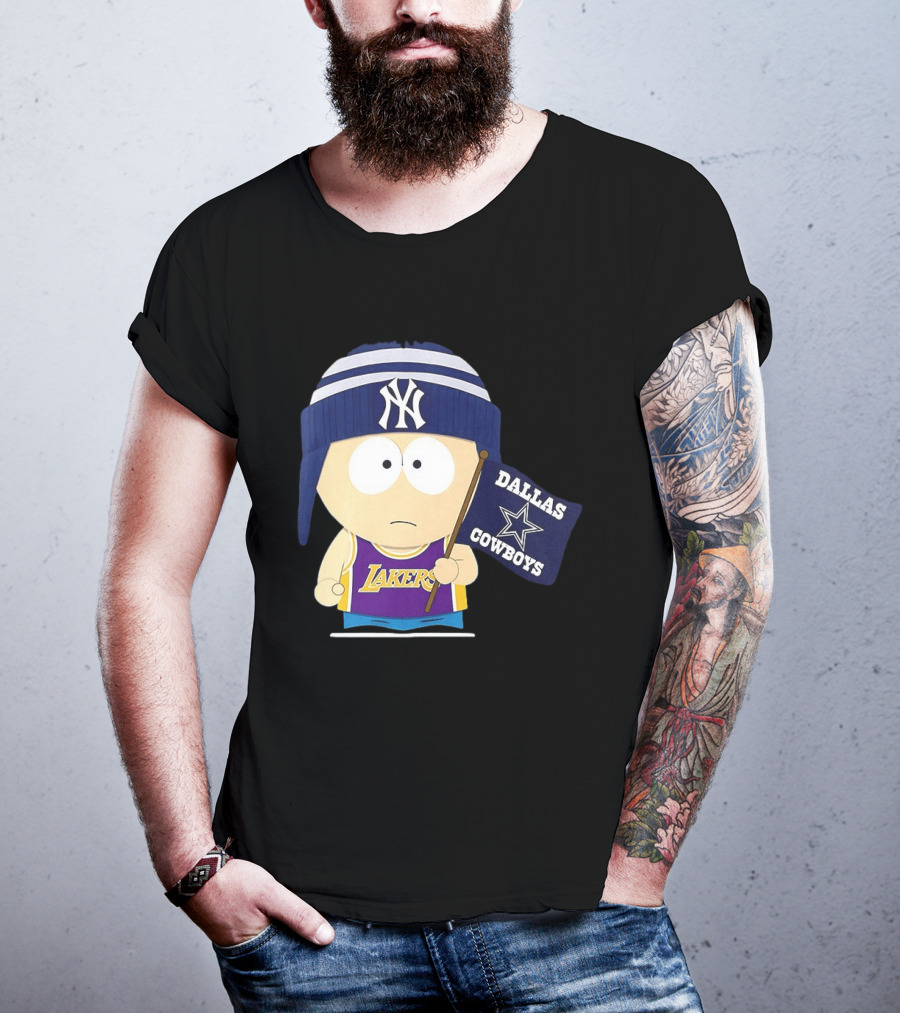 Stan Marsh Lakers Dallas Cowboys Flag Yankees Hat T-Shirt