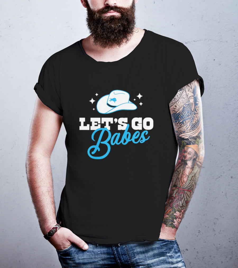 Western Fashion Let's Go Babes Buffalo Bills Cowboy Hat T-Shirt