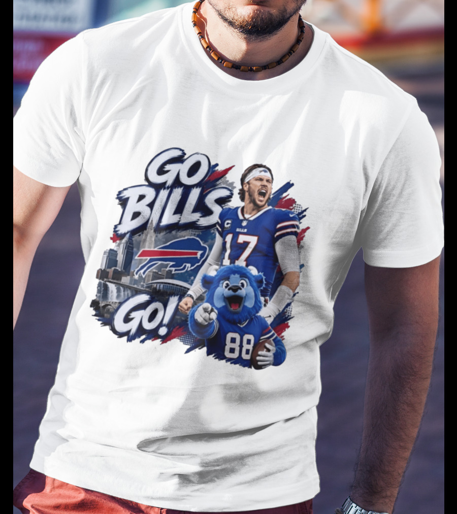 Go Bills Josh Allen Number 17 Buffalo Bills Fan T-Shirt