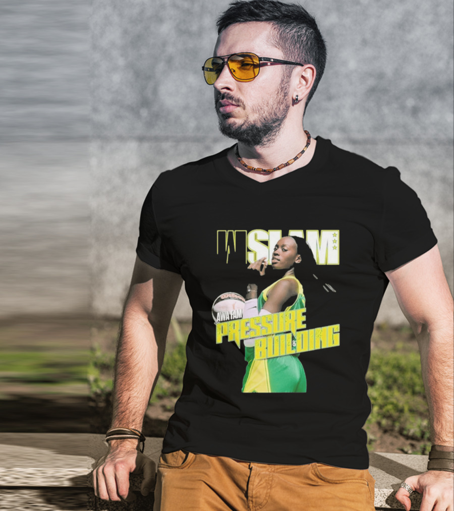 WSLAM Awa Fam Pressure Building Seattle Storm Basketball T-Shirt