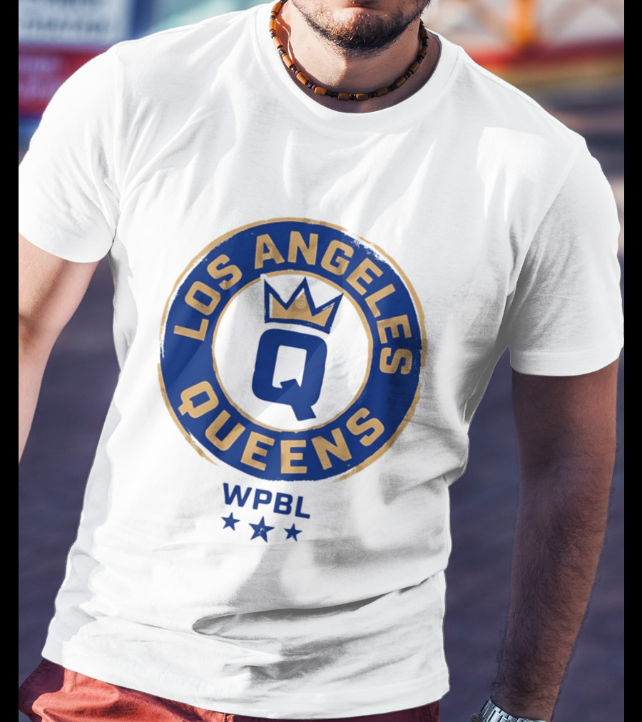 Los Angeles Queens WPBL Women's Professional Basketball League Crest T-Shirt