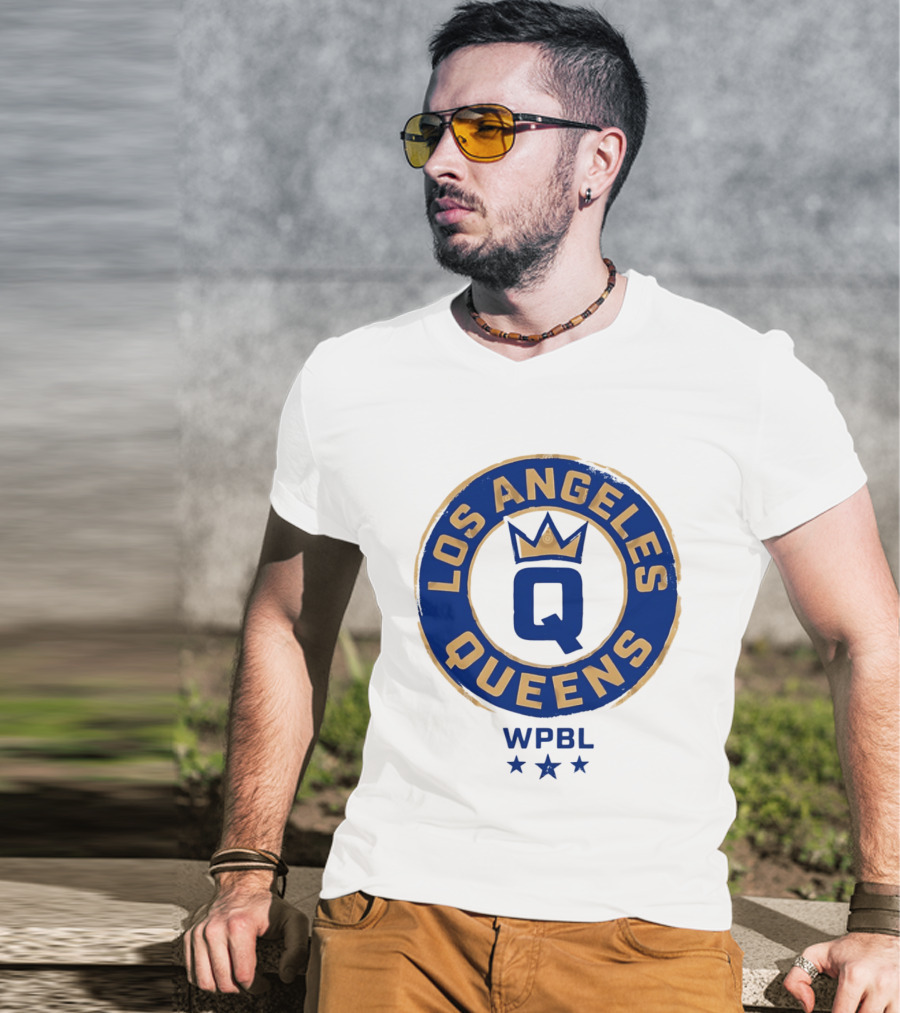Los Angeles Queens WPBL Women's Professional Basketball League Crest T-Shirt