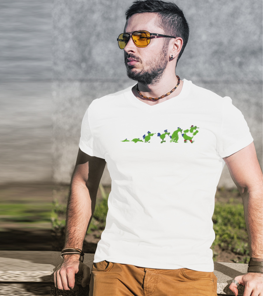 Philadelphia Phillies Phanatic Evolution Chart T-Shirt