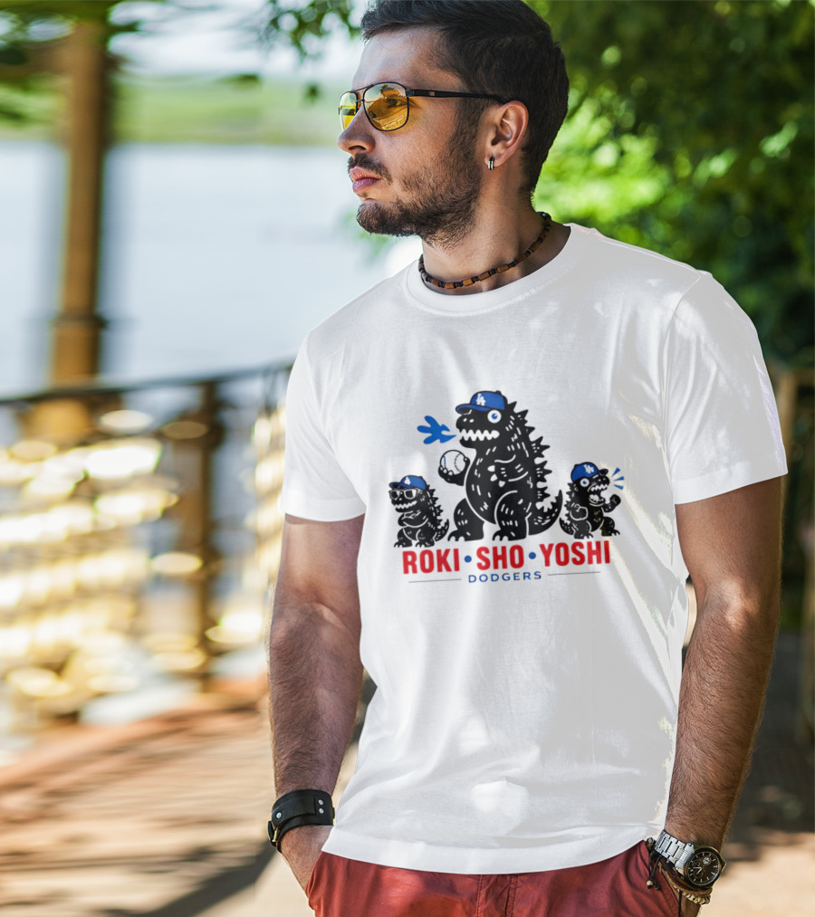 Roki Sho Yoshi Dodgers LA Cap Monsters T-Shirt