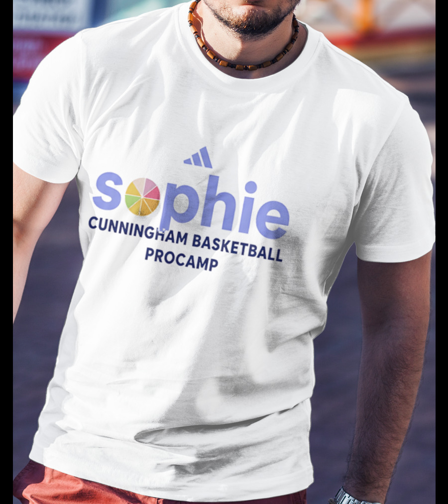 Sophie Cunningham Basketball Procamp Adidas Multi Color Wheel T-Shirt