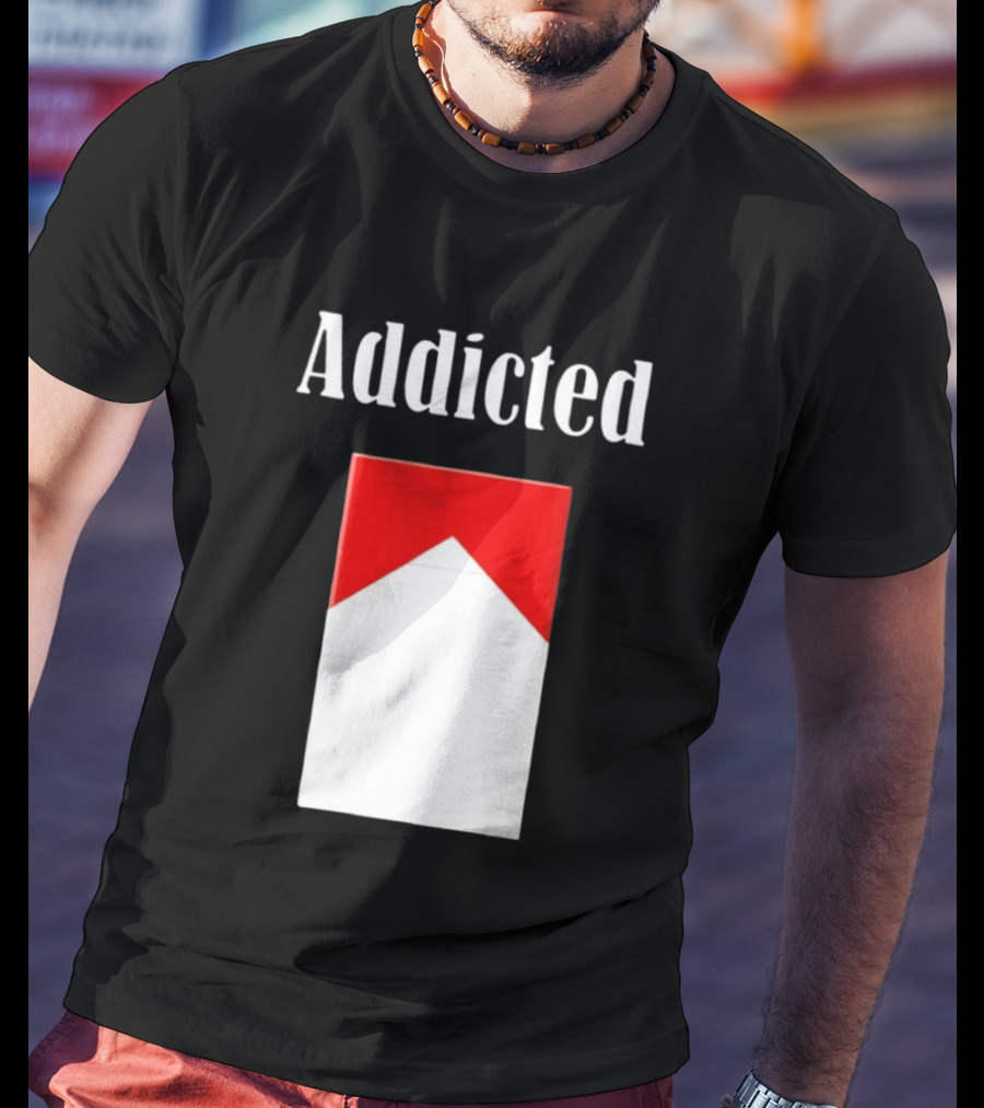 Addicted Cigarette Pack Minimalist Marlboro T-Shirt