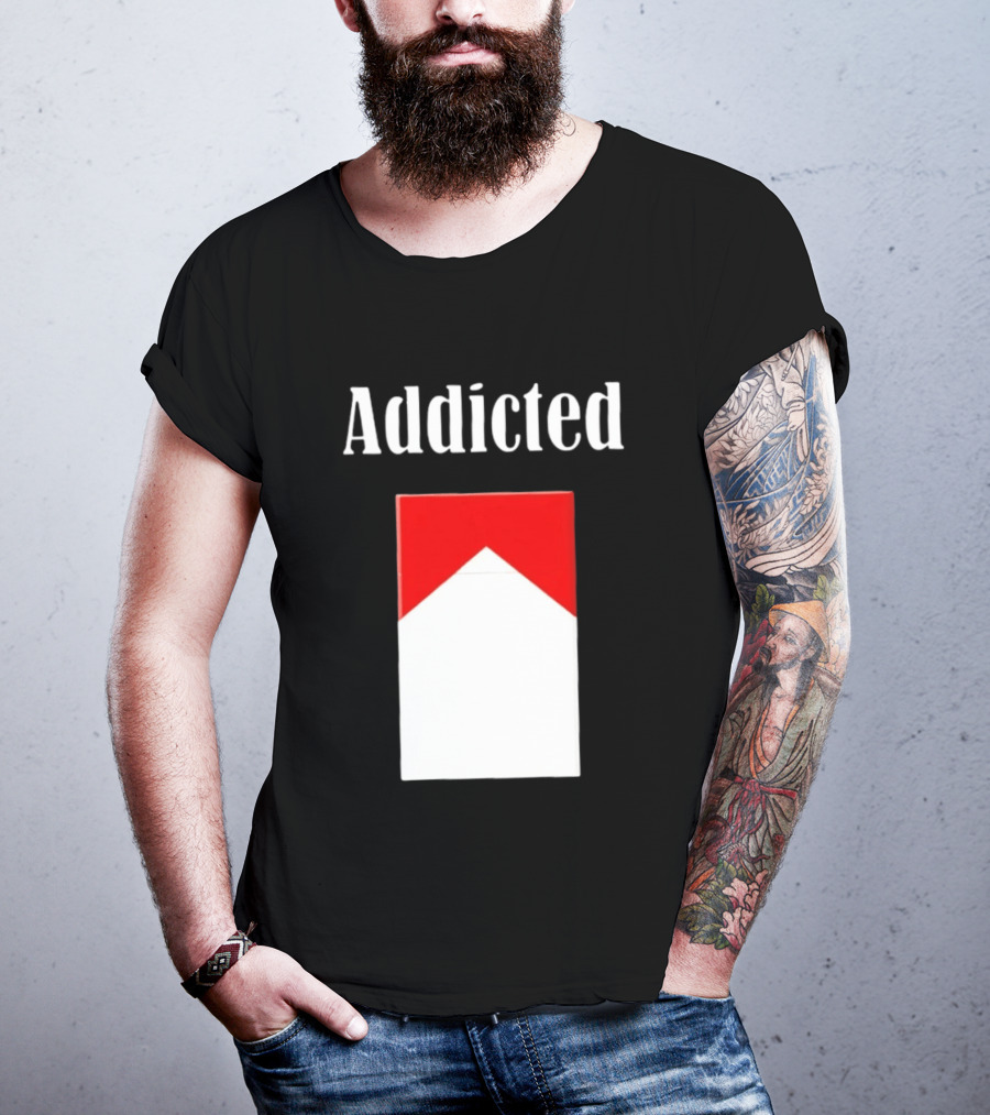 Addicted Cigarette Pack Minimalist Marlboro T-Shirt
