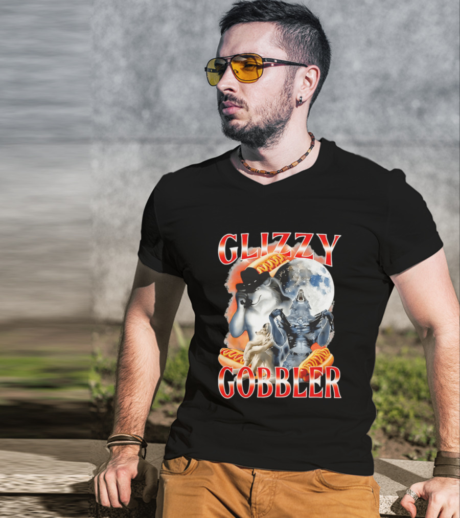 Glizzy Gobbler Wolf Moon Hot Dog Meme T-Shirt