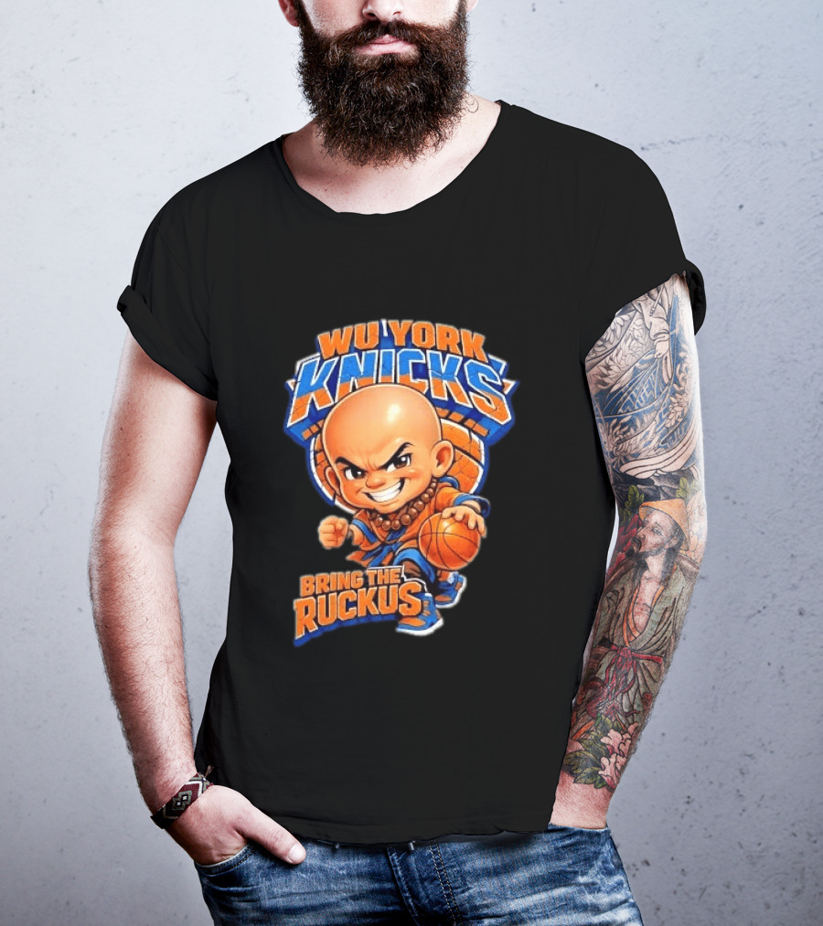 Wu York Knicks Bring The Ruckus Basketball Shaolin Monastic T-Shirt