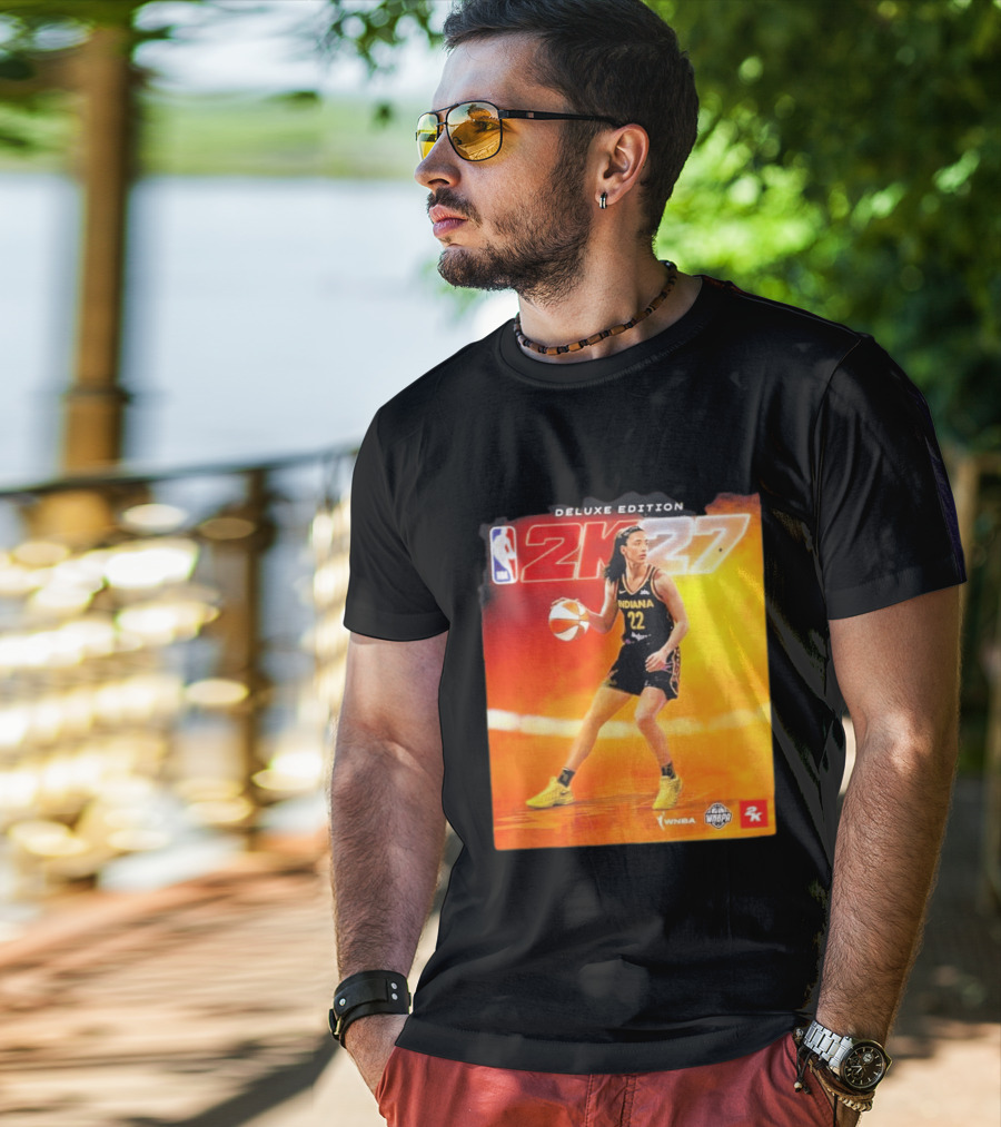 WNBA Caitlin Clark Indiana Fever NBA 2K27 Deluxe Edition Cover Athlete T-Shirt