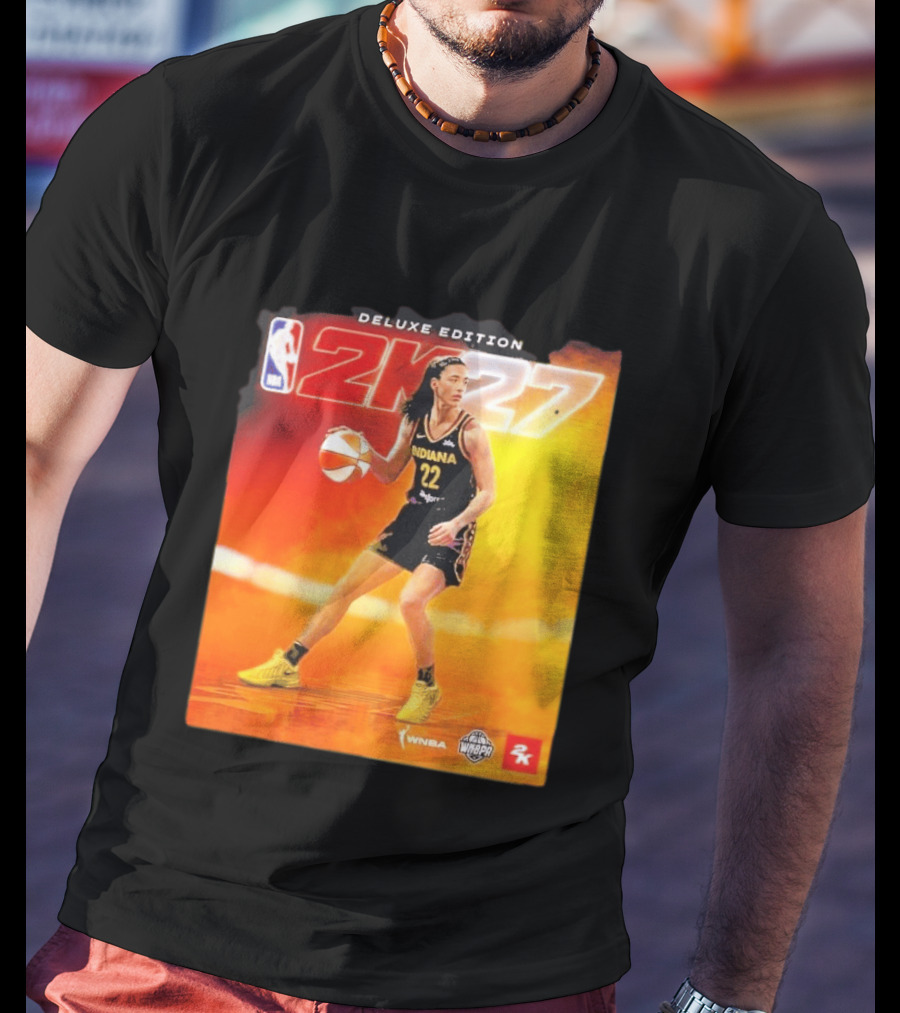 WNBA Caitlin Clark Indiana Fever NBA 2K27 Deluxe Edition Cover Athlete T-Shirt