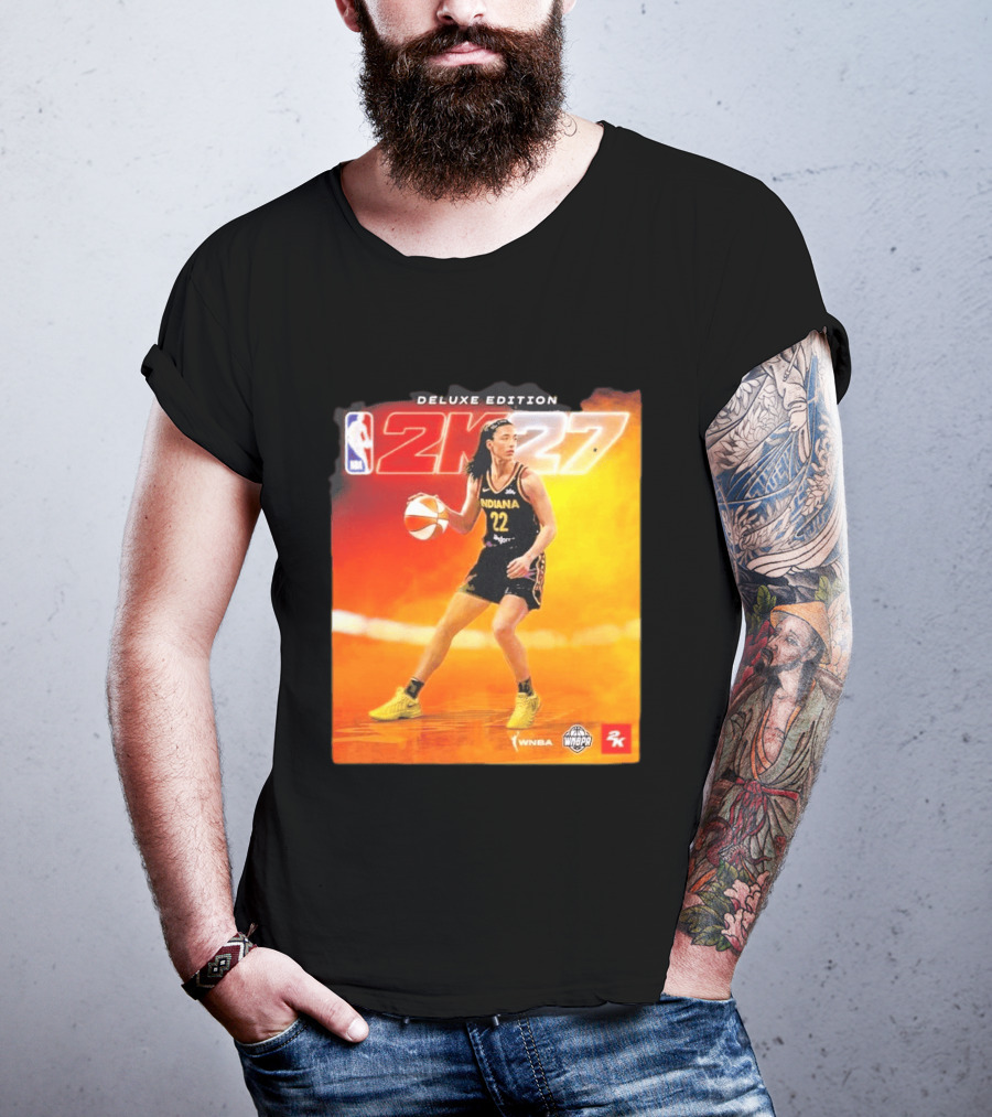 WNBA Caitlin Clark Indiana Fever NBA 2K27 Deluxe Edition Cover Athlete T-Shirt