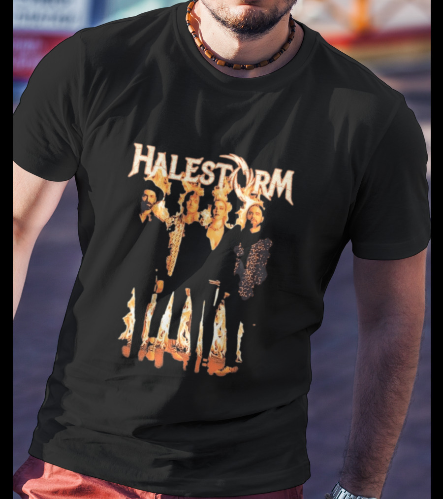 Halestorm Firestorm Band Members Flames T-Shirt