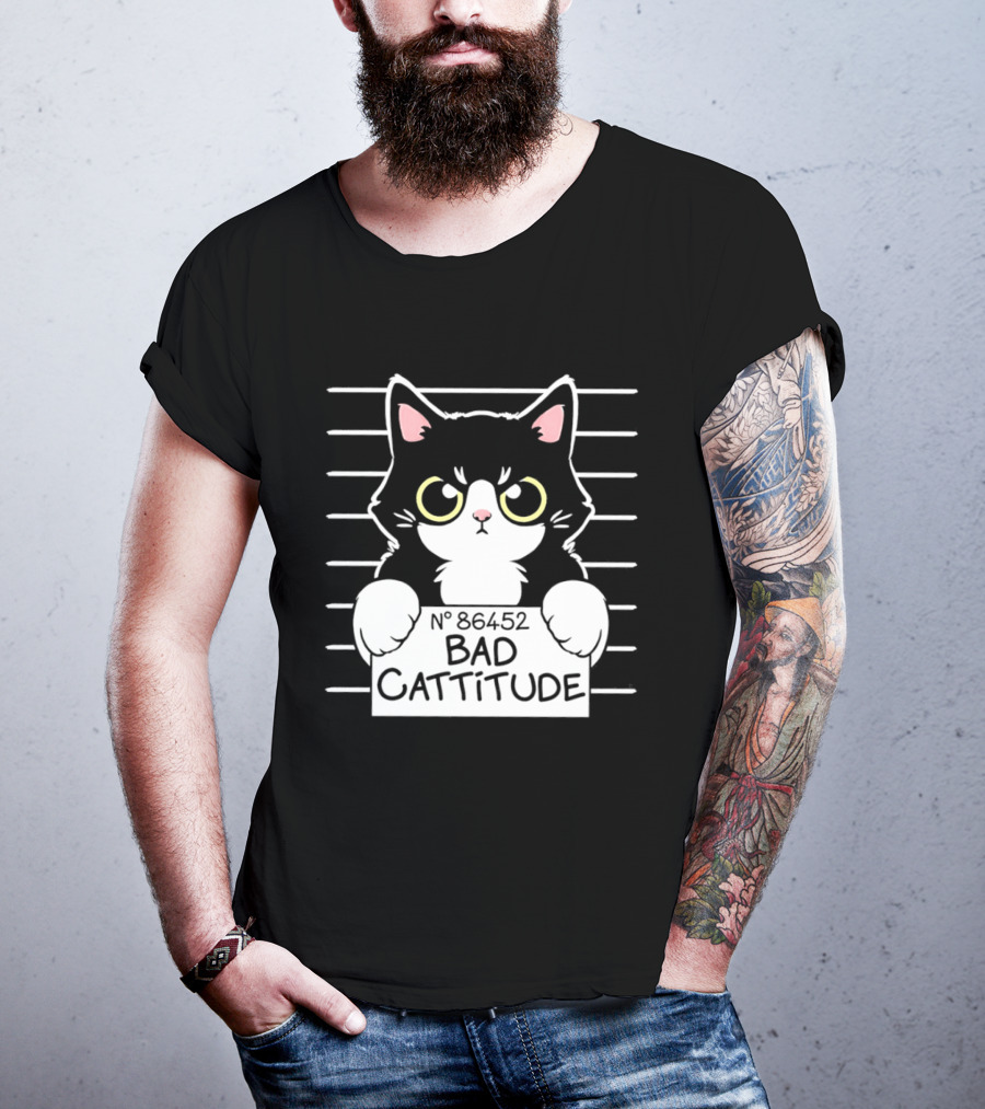 Bad Cattitude Cat Shot N° 35452 T-Shirt