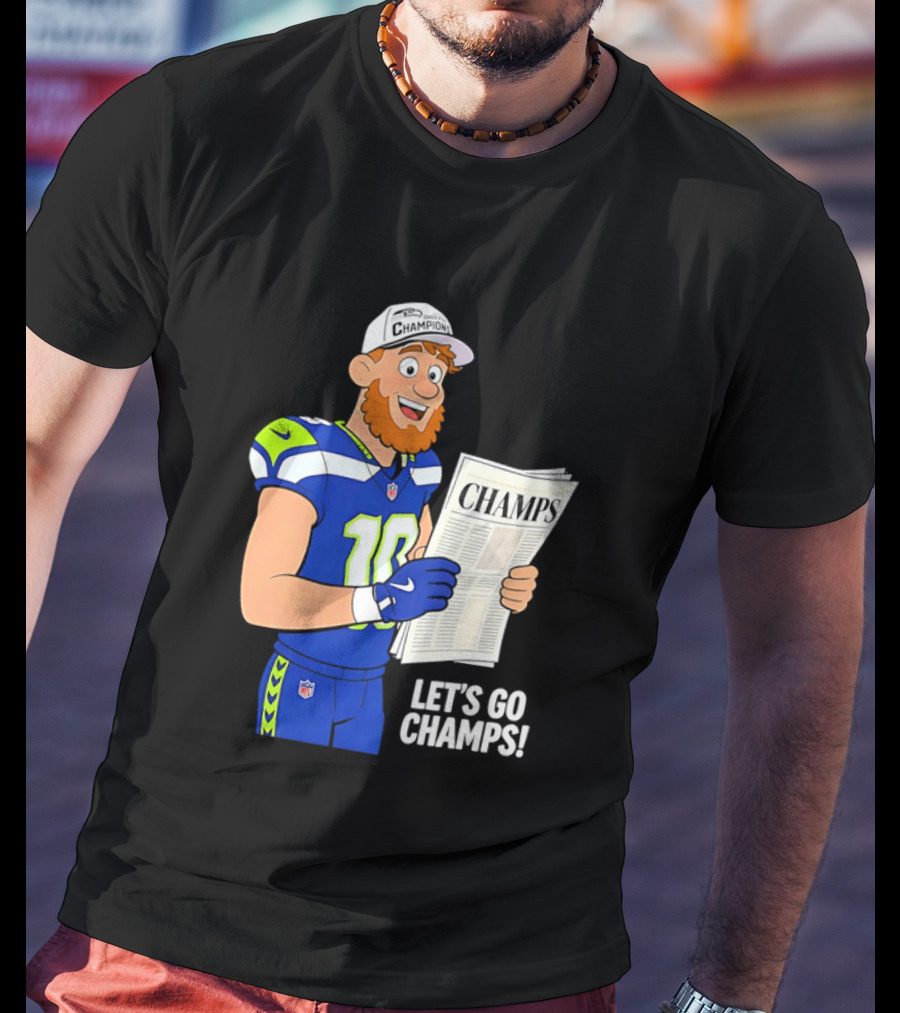 Champs Let's Go Champs Seattle Seahawks Football Fan Celebration T-Shirt
