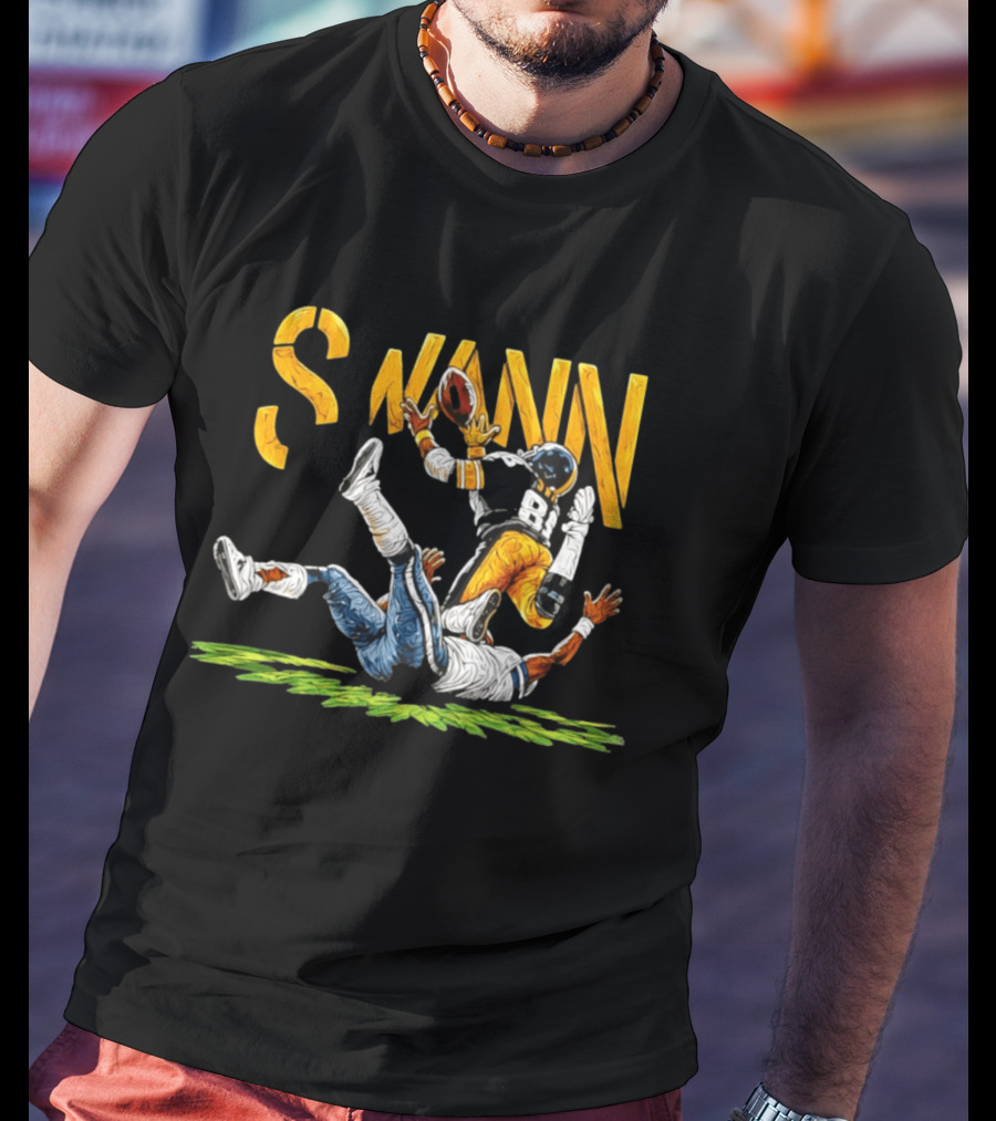 Lynn Swann 88 Pittsburgh Steelers Football Catch Painting T-Shirt