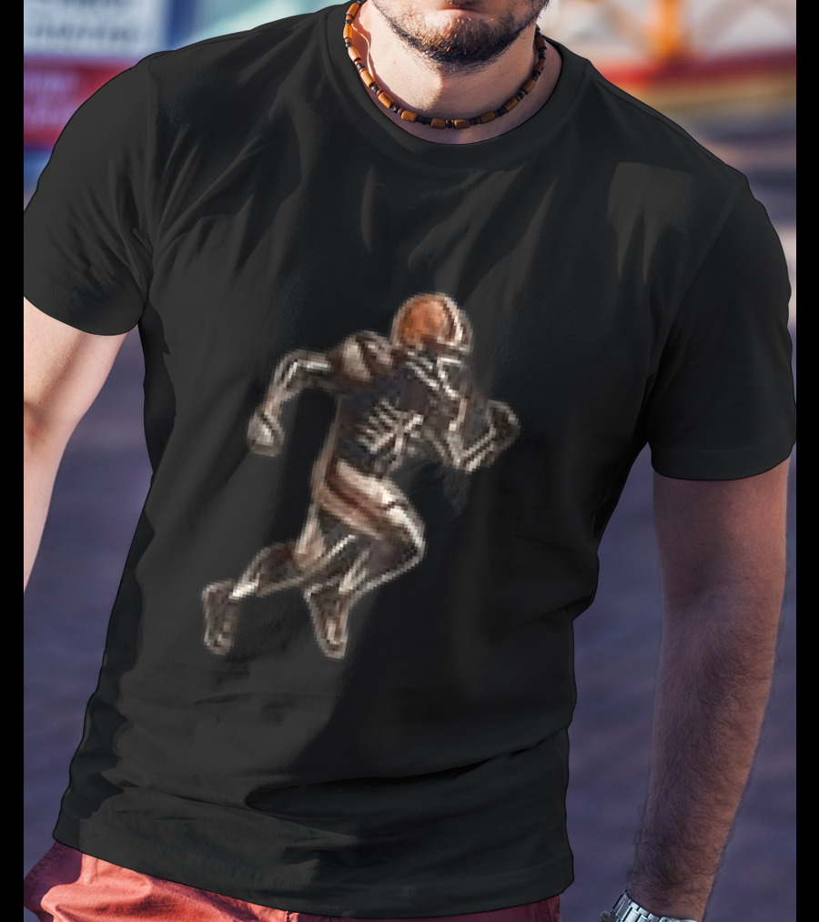 Cleveland Browns Skeleton Football Fan Spirit Runs In My Blood T-Shirt