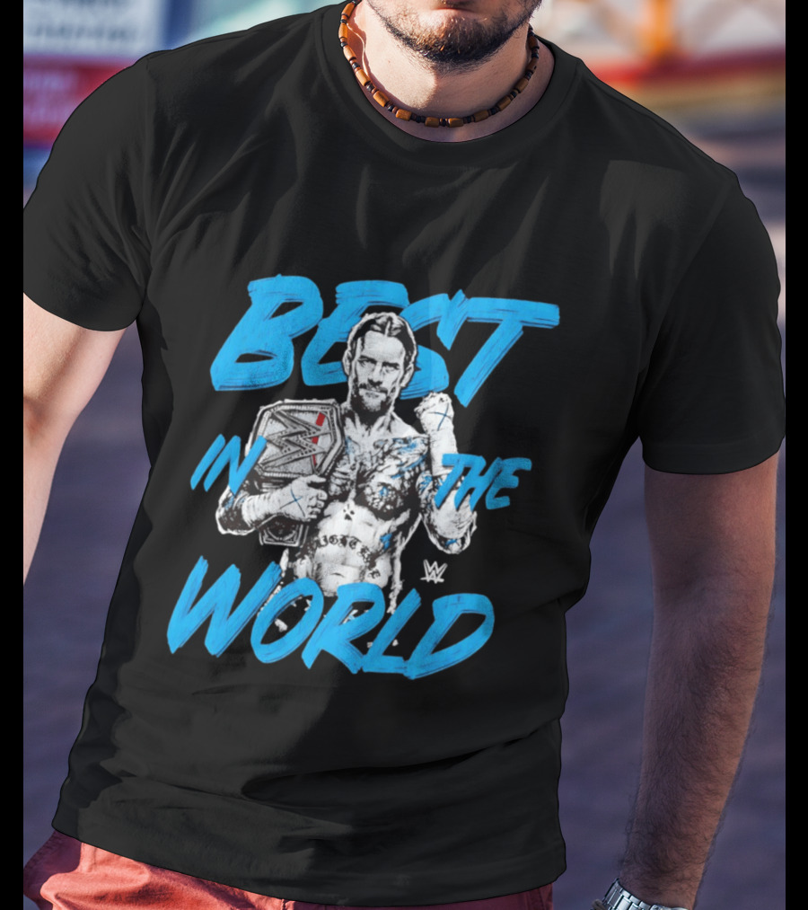 CM Punk Best In The World WWE Champion Sketch T-Shirt