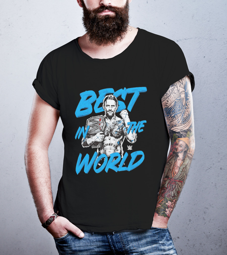 CM Punk Best In The World WWE Champion Sketch T-Shirt