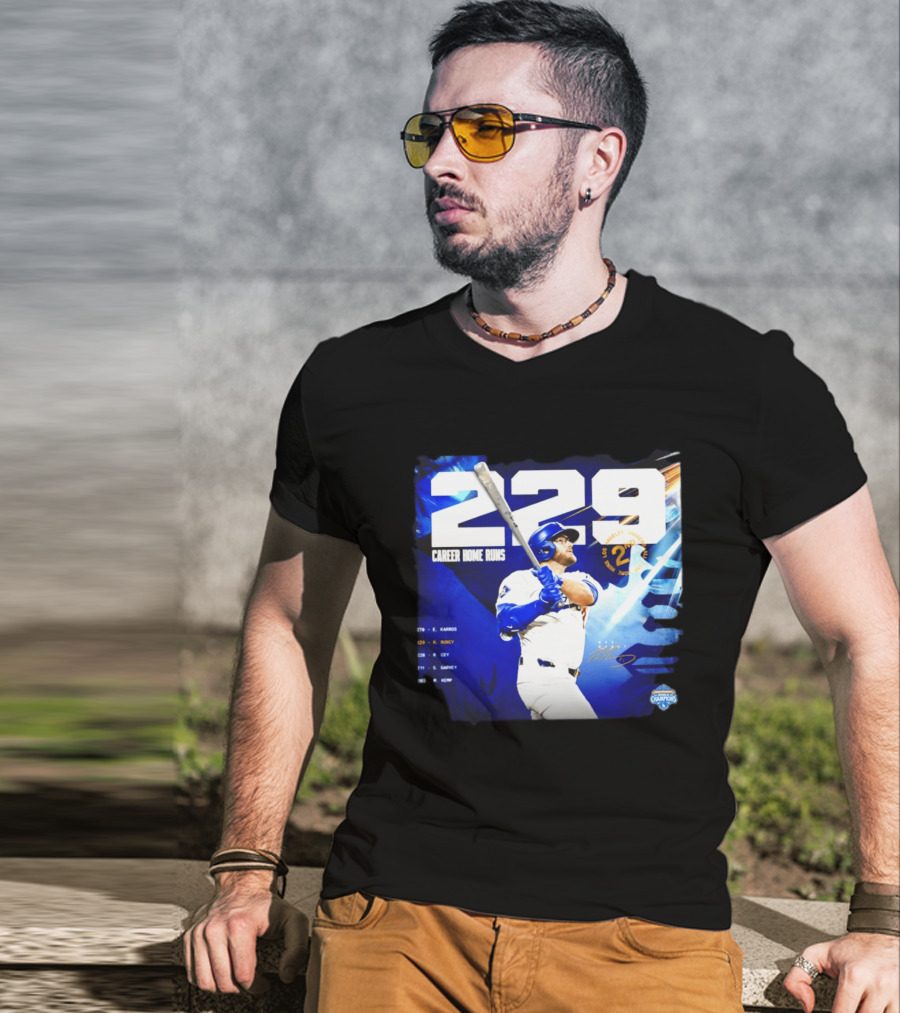 Max Muncy Los Angeles Dodgers 229 Career Home Runs Celebration MLB Champions T-Shirt