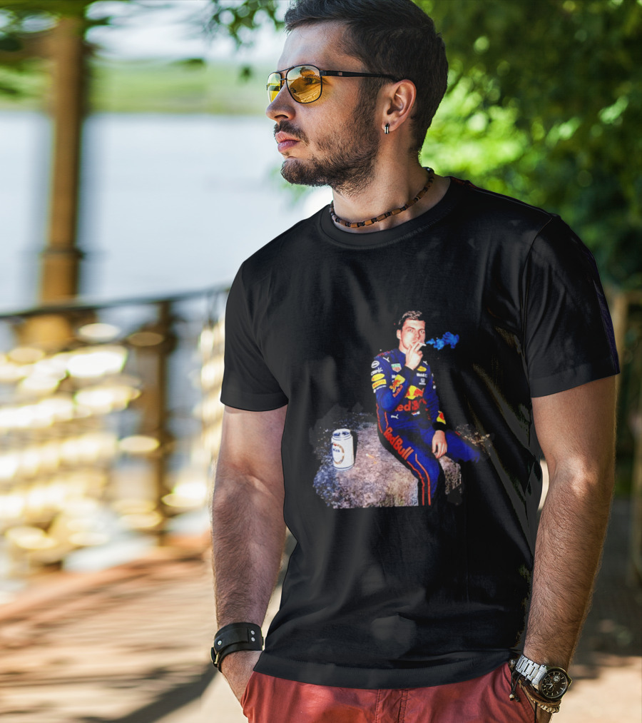 Max Verstappen Red Bull Racing Formula 1 Driver Smoking Racing Suit T-Shirt