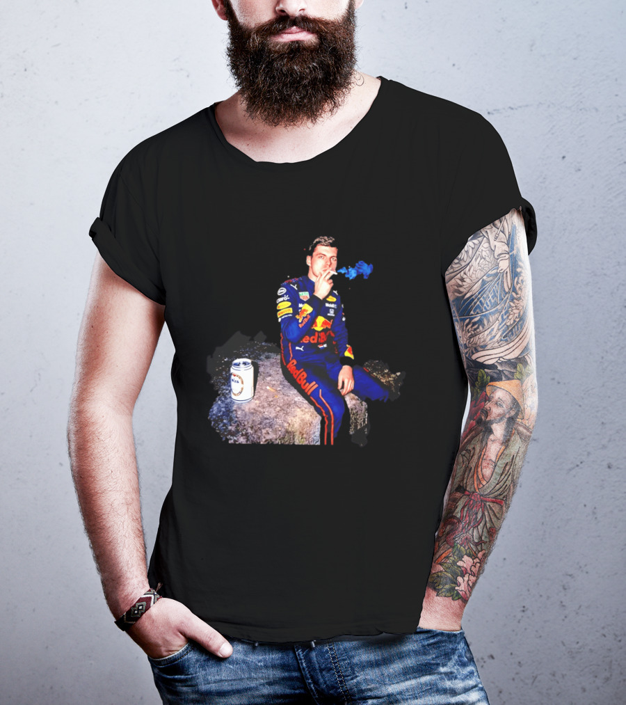 Max Verstappen Red Bull Racing Formula 1 Driver Smoking Racing Suit T-Shirt