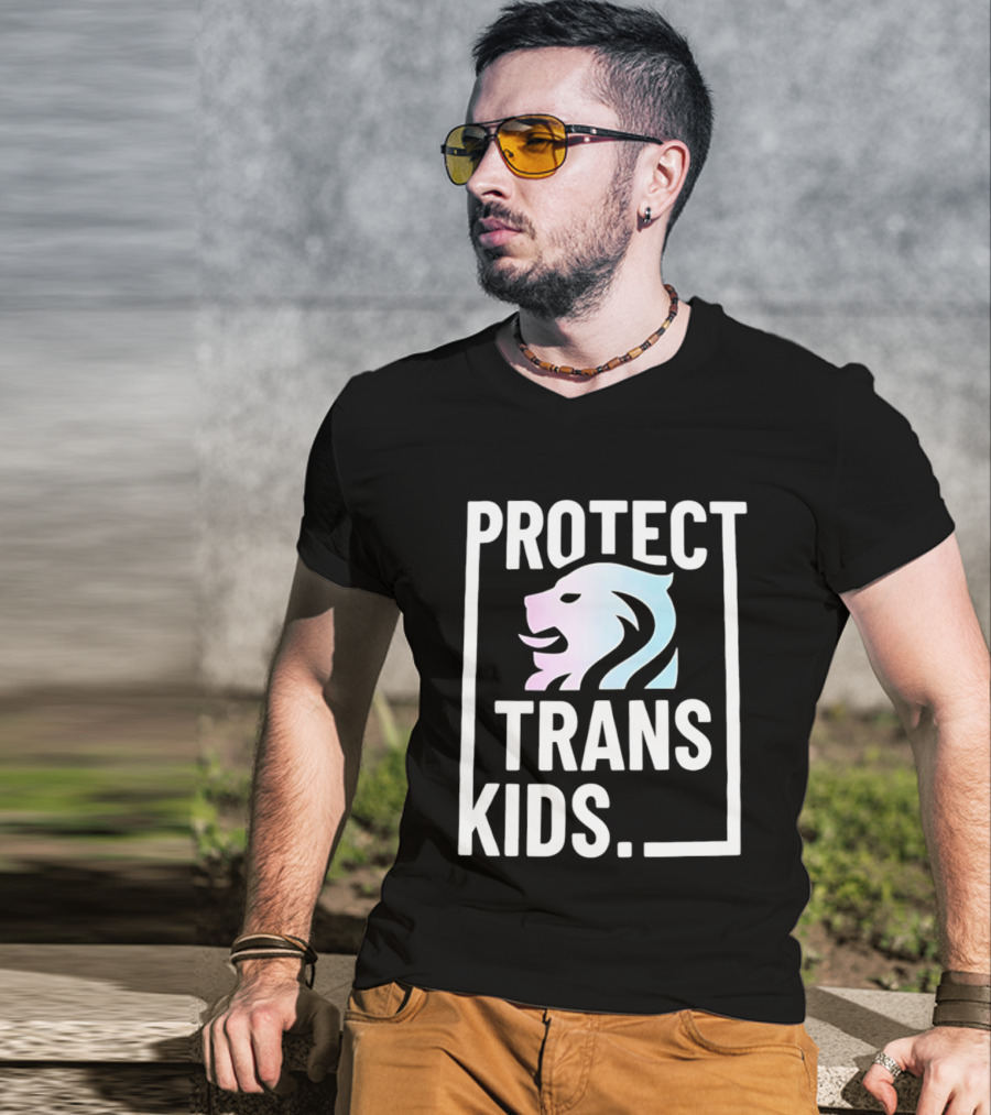 Protect Trans Kids Lion T-Shirt