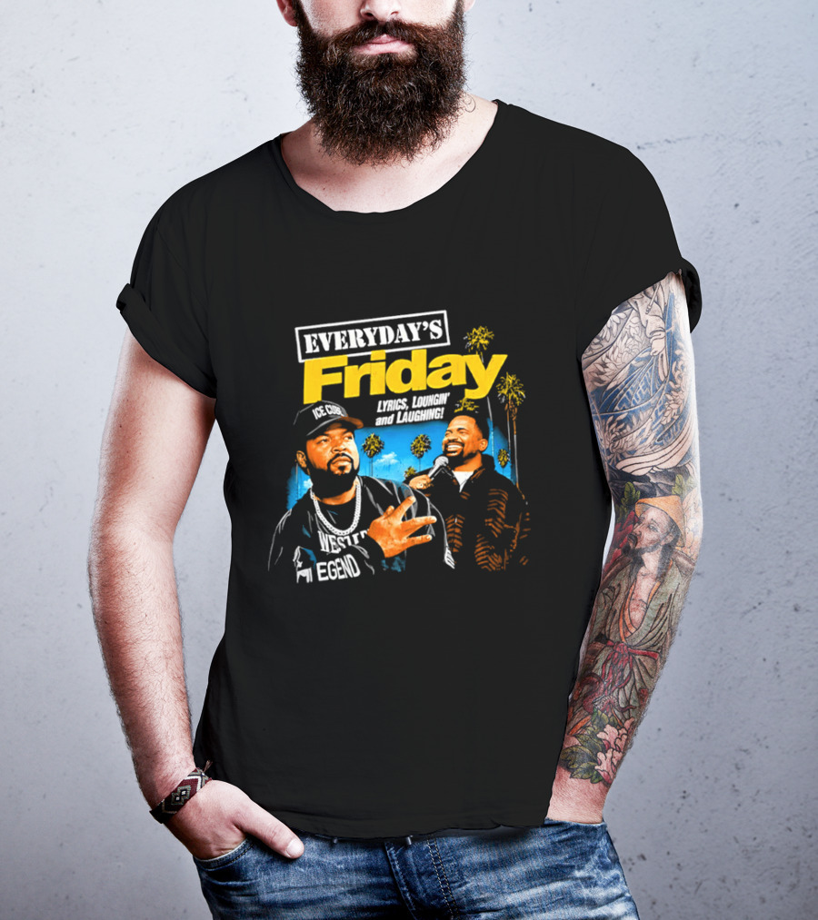 Everyday's Friday Ice Cube Laugh Now Cry Later Palms T-Shirt