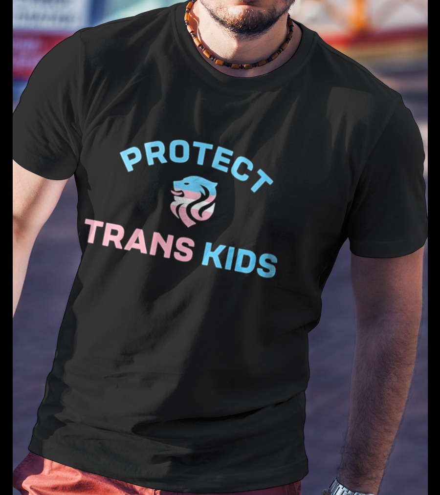Protect Trans Kids Lion With Pink Blue Colors Megan Rapinoe T-Shirt