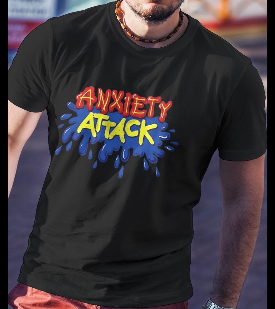 Anxiety Attack Mental Health Awareness Cartoon T-Shirt