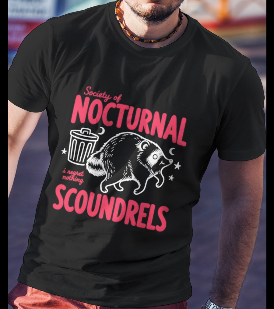 Society Of Nocturnal Scoundrels I Regret Nothing Raccoon T-Shirt
