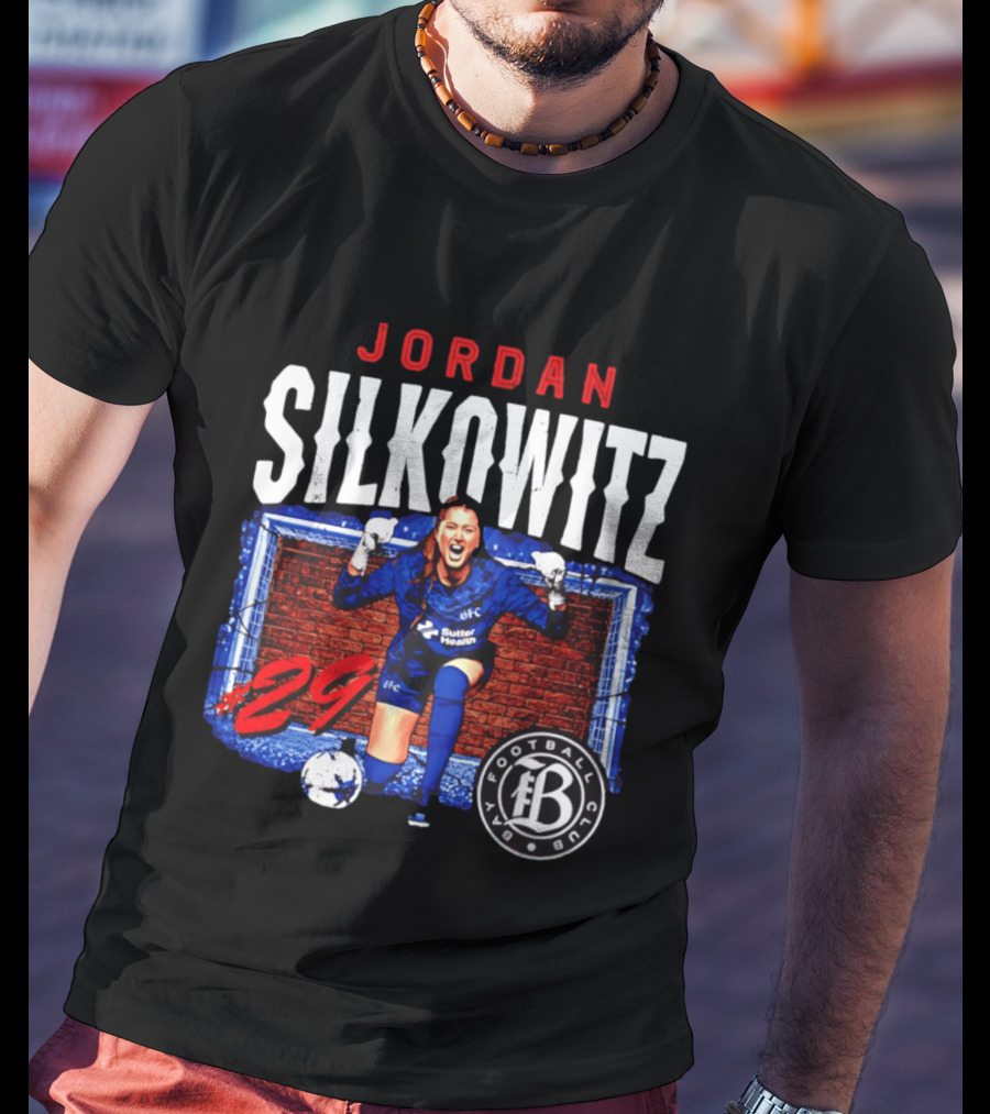 Jordan Silkowitz Bay Football Club #29 Soccer Player T-Shirt