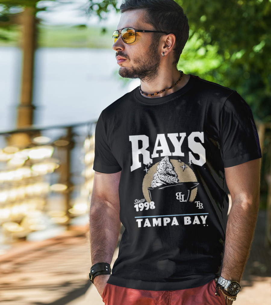 Rays Since 1998 Tampa Bay TB BL Ice Cream Baseball Helmet T-Shirt