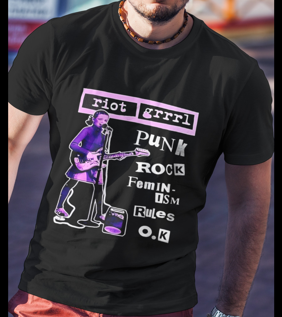 Riot Grrrl Punk Rock Feminism Rules OK T-Shirt