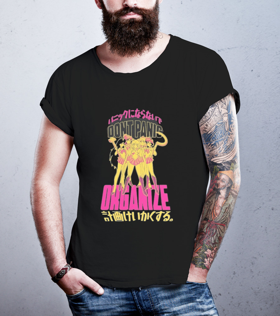 Sailor Moon Don't Panic Organize Japanese T-Shirt