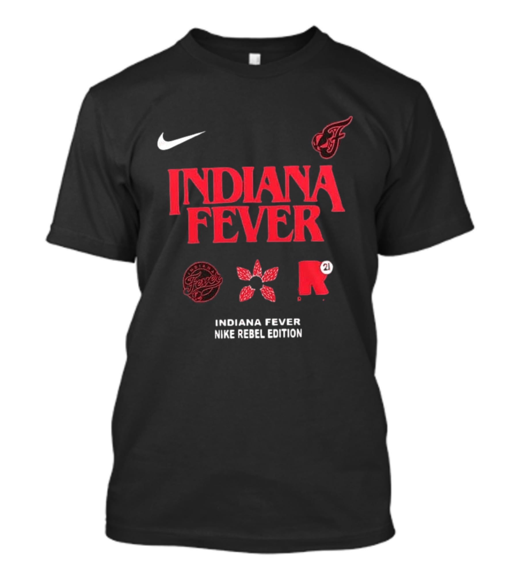 Nike Indiana Fever Rebel Edition Stranger Things Inspired 2 Sided T-Shirt